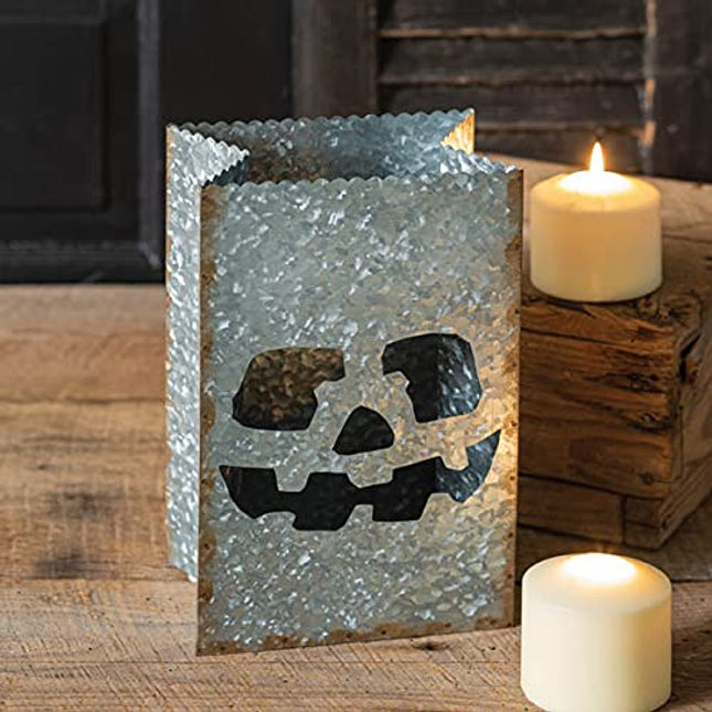 Jack O' Lantern Galvanized Luminary