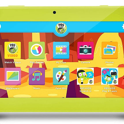 ematic PBS Kids PBKRWM5410 Playtime Pad 7-Inch HD Kids Tablet with Bluetooth and Front and Back Cameras,Green
