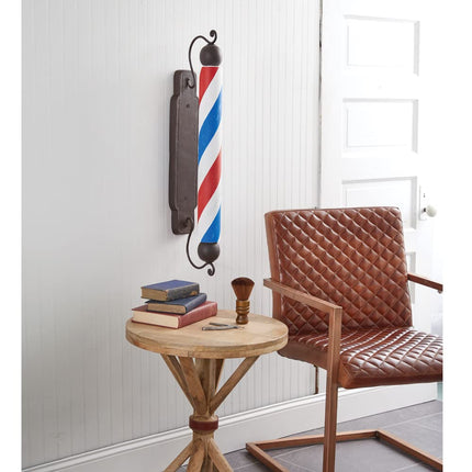 CTW Home Collection Traditional Barber's Pole, 32-inch Height, Sturdy Wood, Cast Iron, Home, Home Décor