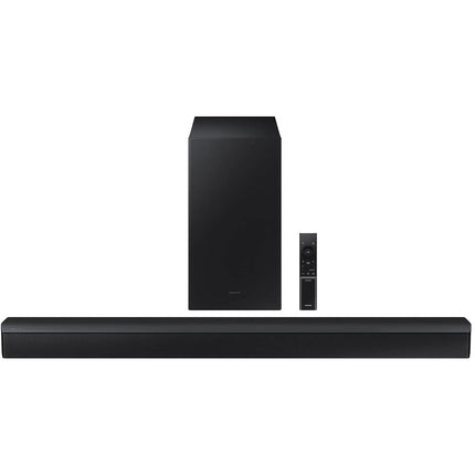 SAMSUNG HW-B450/ZP Bluetooth 2.1-Channel Dolby Audio/DTS 33.8-in. Sound Bar, with Wireless Subwoofer, Black