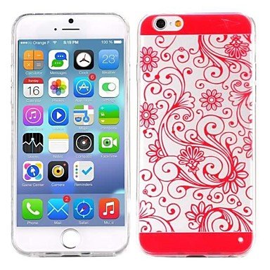 Beautiful Cherry Blossoms Pattern Translucent PC + TPU Back Cover for iPhone 6