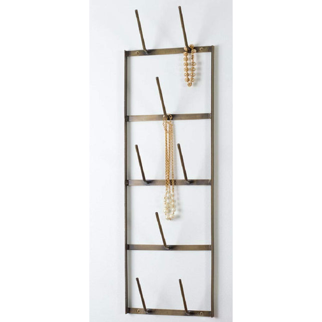 Antique Brass Industrial Loft Urban Farmhouse Wall Mount 8 Arm Bottle Tree Glass Drying Mug Dryer Rack