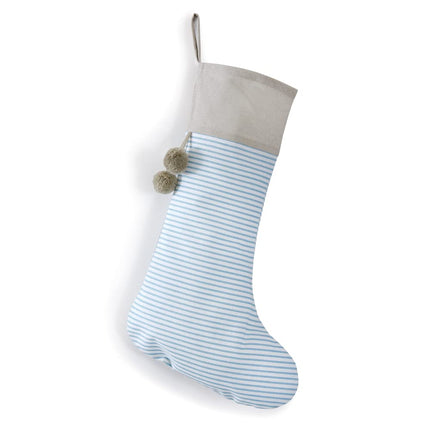 Colonial Tin Works Neutral Striped Stocking with Cuff, 20-inch Height, Cotton