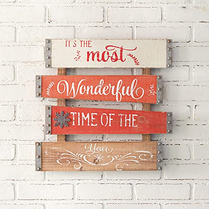 Most Wonderful Time Of The Year Planked Sign