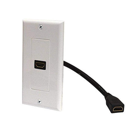 STEREN 526-101WH HDMI Wall Plate & Pigtail, White