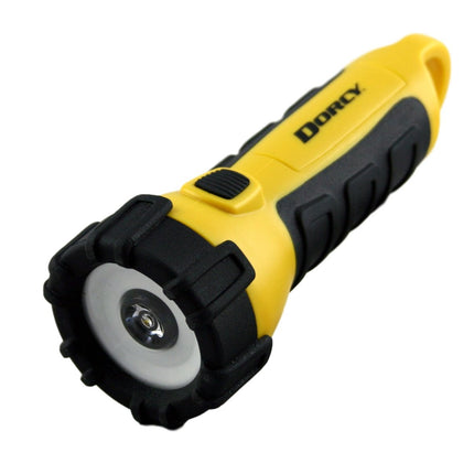 Dorcy 41-2521 Water Resistant Battery Powered Floating LED Flashlight with Carabiner Clip, Ideal for Camping and Outdoors, Bright Yellow