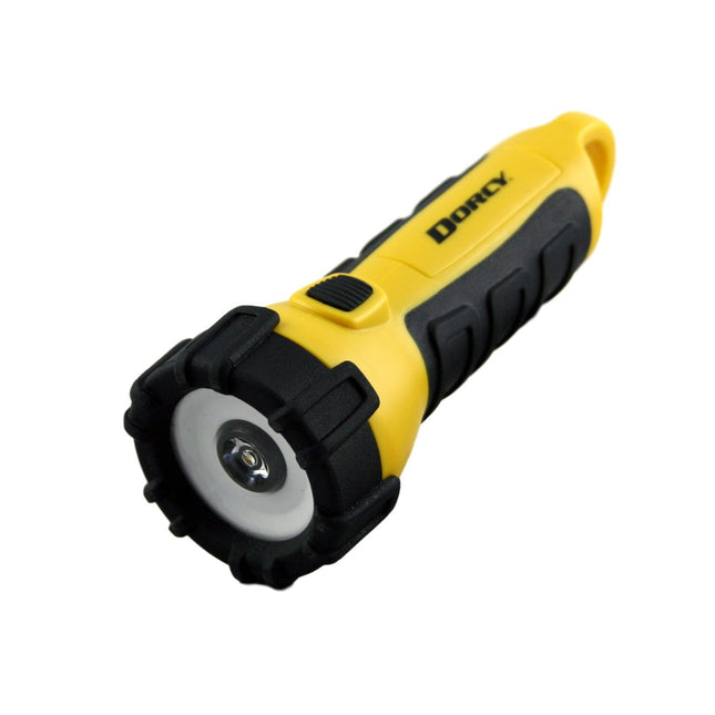 Dorcy 41-2521 Water Resistant Battery Powered Floating LED Flashlight with Carabiner Clip, Ideal for Camping and Outdoors, Bright Yellow