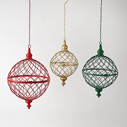 Set of Three Outdoor Jumbo Christmas Ornaments