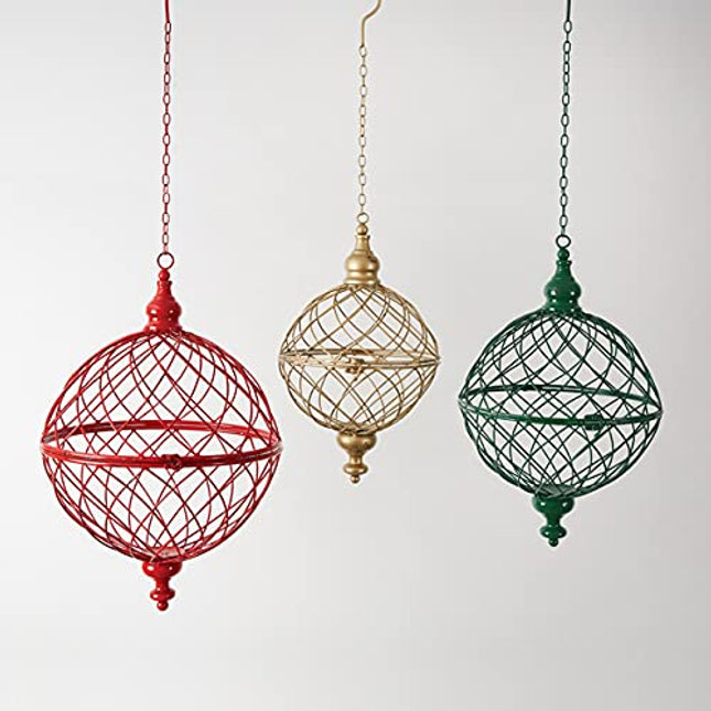 Set of Three Outdoor Jumbo Christmas Ornaments