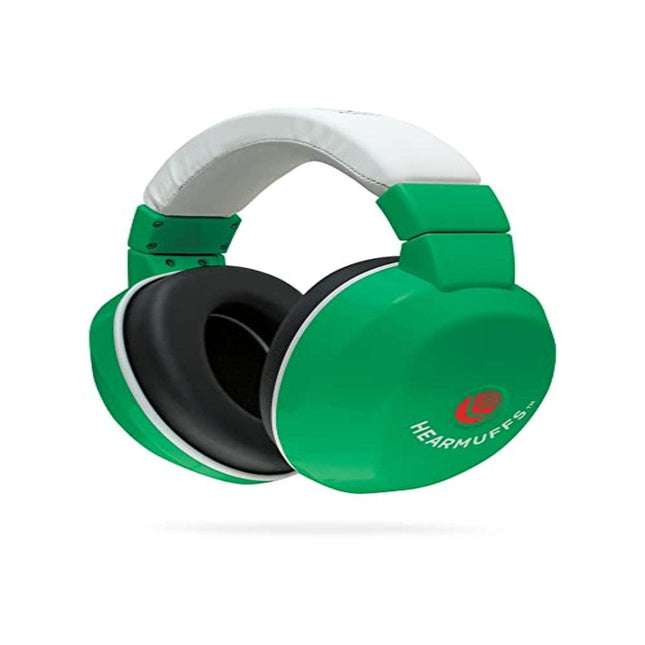 Lucid Audio HearMuffs Kids Hearing Protection Green/White (Over-the-ear Sound Protection Ear Muffs Ages 5+)