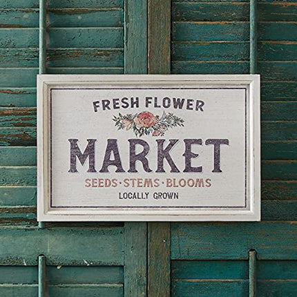CTW Home Collection 440093 Locally Grown Flower Market Framed Sign