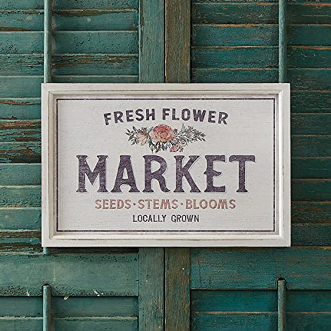 CTW Home Collection 440093 Locally Grown Flower Market Framed Sign