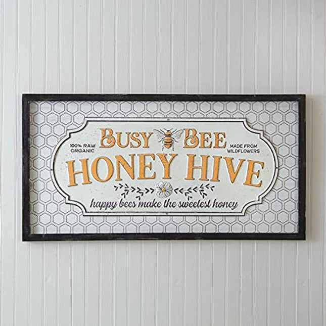 CTW Home Collection 440095 Busy Bee Honey Hive Wall Sign