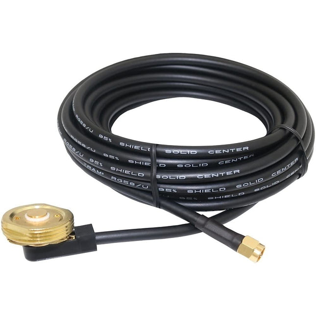 Tram 1590970351650 Nmo 3/4" Hole Mount with Cable & SMA Male Connector, 5.00in. x 5.00in. x 1.00in.