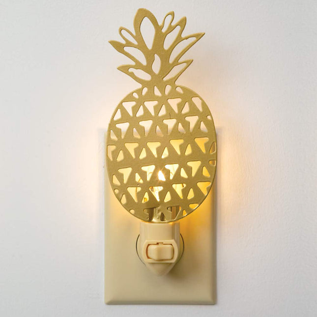 Gold Colored Pineapple Shaped Night Light 3 Inch x 6 Inch