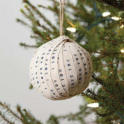 I Love You Fabric Ornament