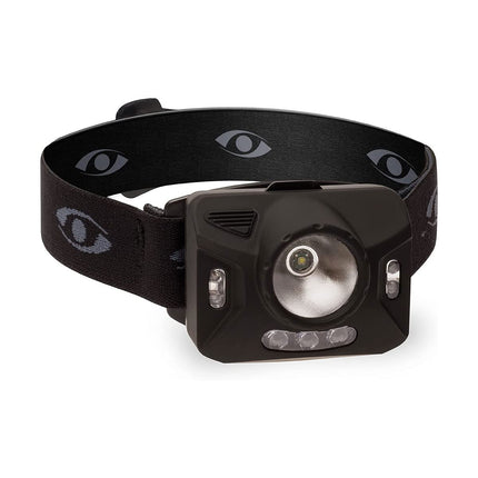 Cyclops Ranger XP 4 Stage Adjustable Black Headband Strap Headlamp w/3 Green LED Lights for Outdoor Camping, Running, Cycling, Climbing