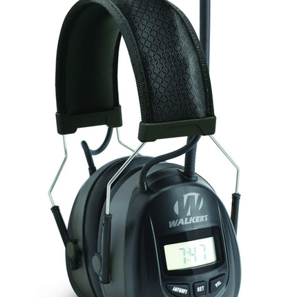 Walker's AM/FM Radio Muff with Digital Display, Black