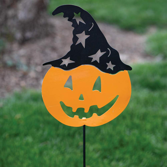 Pumpkin Head Garden Stake