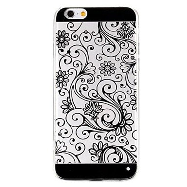 Beautiful Cherry Blossoms Pattern Translucent PC + TPU Back Cover for iPhone 6