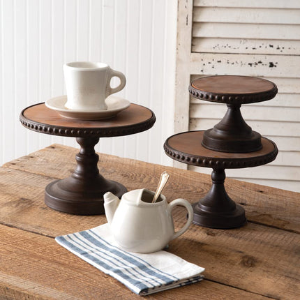 CTW Home Collection Round Dessert Stands, Set of 3