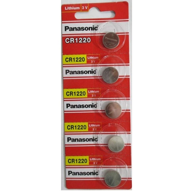 Panasonic Lithium 3V Batteries Size CR1220 (Pack of 5)