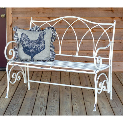 Colonial Tin Works Garden Bench, 45.50-inch Width, Metal