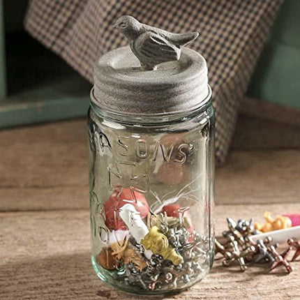 Colonial Tin Works Pint Mason Jar with Songbird Lid - Barn Roof Finish