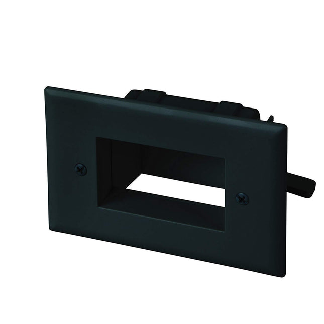 DATA COMM Electronics 45-0008-BK Easy-Mount Recessed Low-Voltage Cable Plate - Black