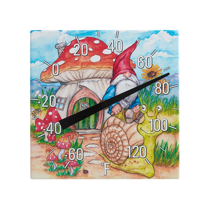 Taylor Gnome Garden Tabletop Thermometer, 8 Inch, Multi-Color