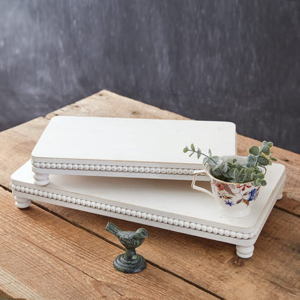 Colonial Tin Works 440171 Beaded Edge Risers, 18-inch Width, Set of 2