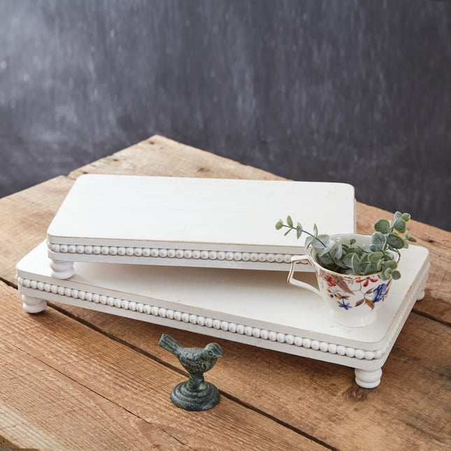 Colonial Tin Works 440171 Beaded Edge Risers, 18-inch Width, Set of 2