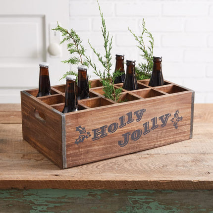 Colonial Tin Works Holly Jolly Divided Crate