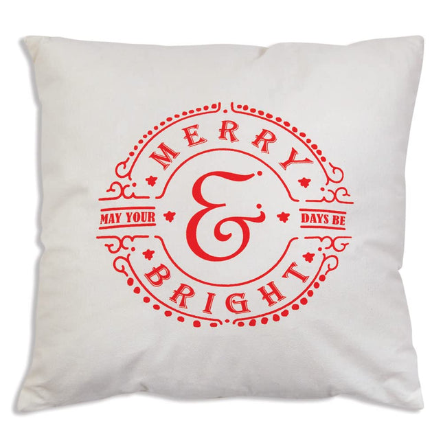 Colonial Tin Works Merry and Bright Throw Pillow, 18-inch Height