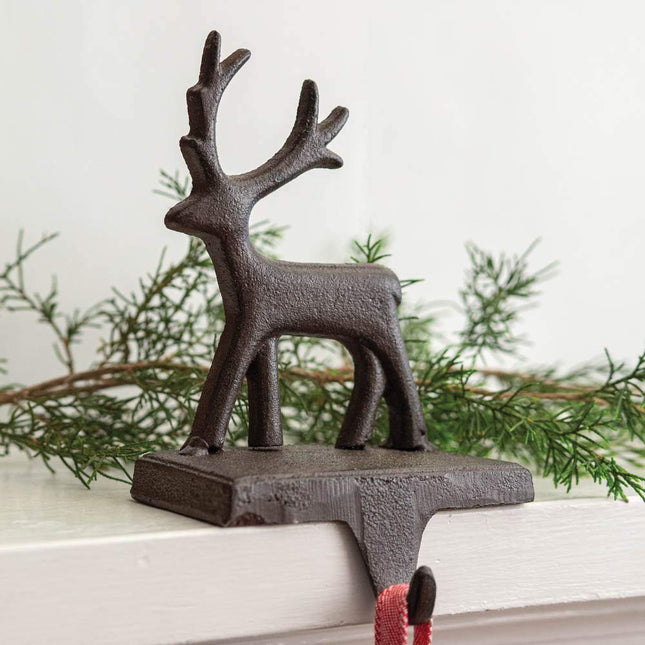Colonial Tin Works Cast Iron Reindeer Stocking Holder