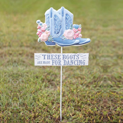 Colonial Tin Works 440172 These Boots Yard Stake, 30-inch Height