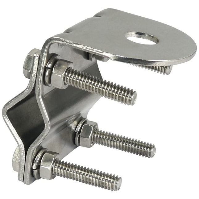 Tram 1590968090658 Double-Groove Stainless Steel CB Antenna Mirror Mount, 2.50in. x 1.75in. x 1.75in.