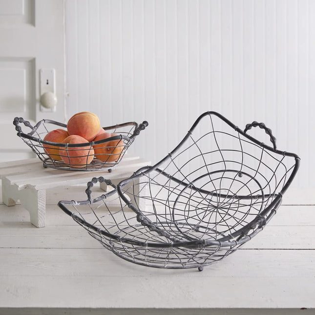 CTW Home Collection French Country Wire Basket, Set of 3