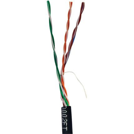 Vericom MBW5U-01440 CAT-5E UTP Solid Riser CMR Cable, 1,000ft (Black)