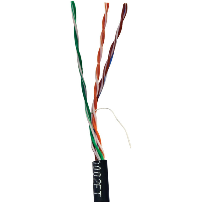 Vericom MBW5U-01440 CAT-5E UTP Solid Riser CMR Cable, 1,000ft (Black)