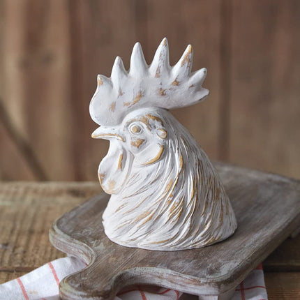 CTW Home Collection Rooster Head Sculpture, 11-inch Height