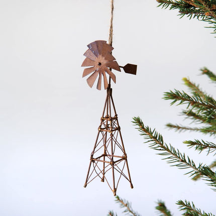 CTW Home Collection Rustic Windmill Ornament, 6-Inch Height