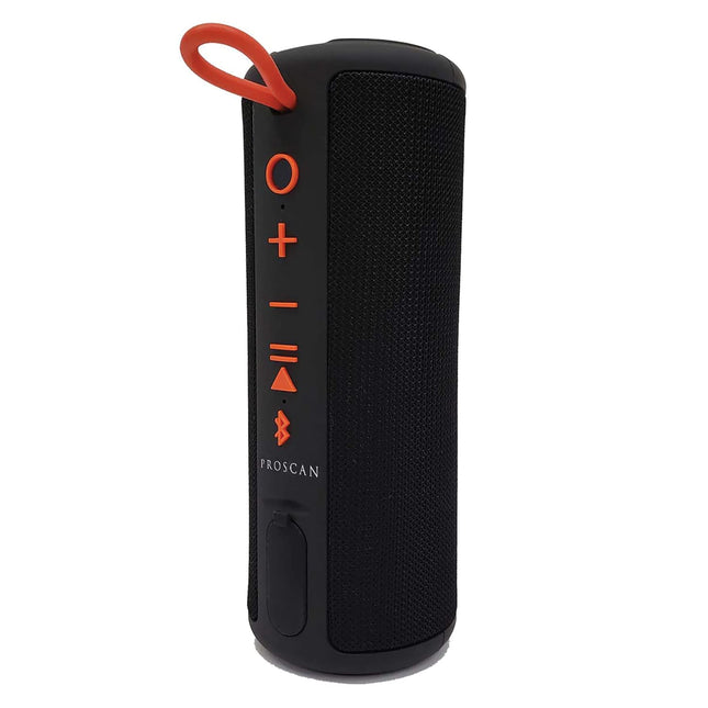 Proscan PSP953-BLACK 3-Watt Portable Bluetooth Waterproof Rechargeable Speaker with Rubber Finish and Cloth Trim (Black)