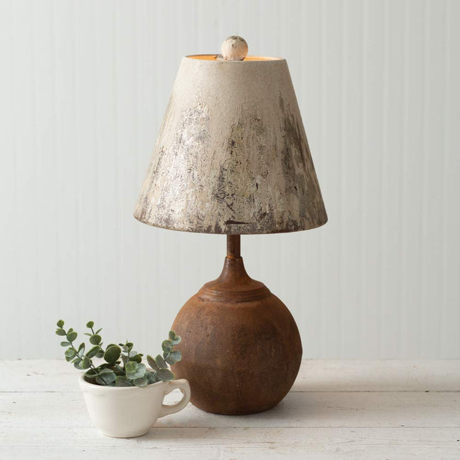 CTW Home Collection 400210 Antique Tabletop Cannon Ball Lamp, 17-inch Height, Iron
