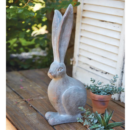 CTW Home Collection 480012 Long Eared Hare Garden Statue, 24-inch Height, Resin