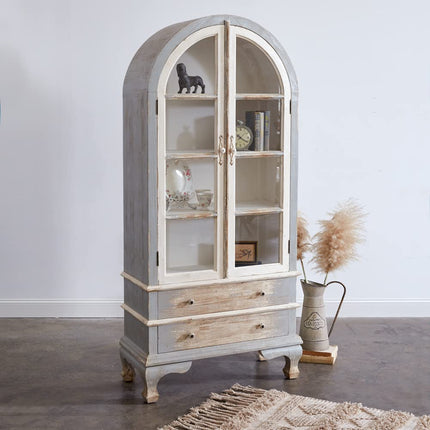 CTW Home Collection Arched Marseille Display Cabinet, 79-inch Height, Wood, Home, Home Décor
