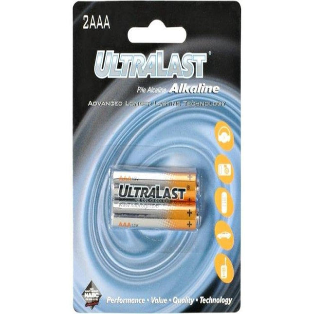 ULTRALAST ULA2AAA ULA2AAA AAA Alkaline Batteries, 2 pk