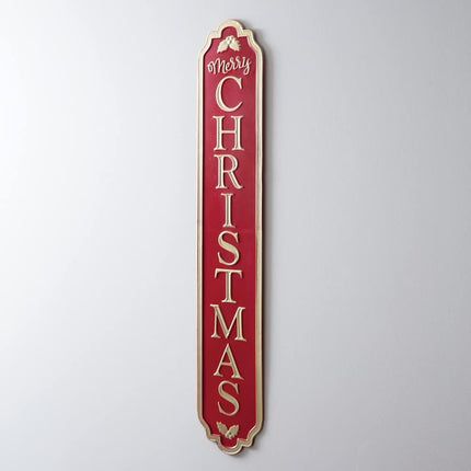 CTW Home Collection Vertical Merry Christmas Hanging Decorative Sign, 39.75-inch Height, Holiday Season Decoration