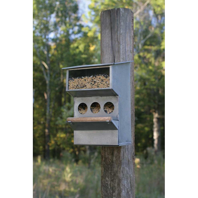 Colonial Tin Works Backyard Buddies Birdfeeder (Grey) (1)