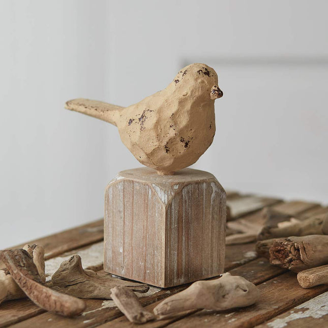 CTW 530400 Cast Iron Bird with Wood Base, 7.5-inch Height